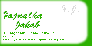 hajnalka jakab business card